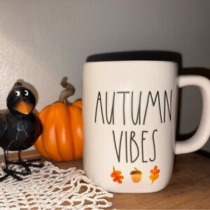 Rae Dunn Autumn Vibes Mug - Cream with Orange Accents